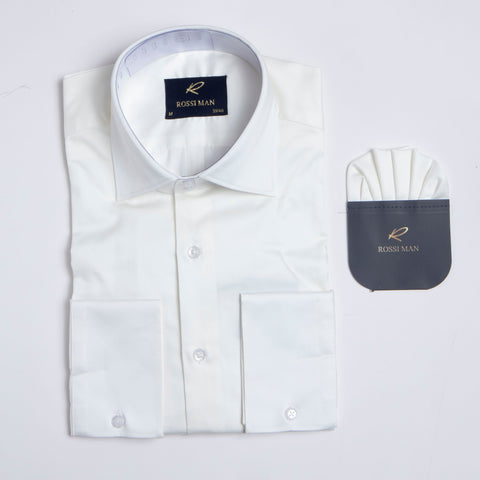Rossi Man RS1 Ivory Shirt for Men ƒ?? Classic Style