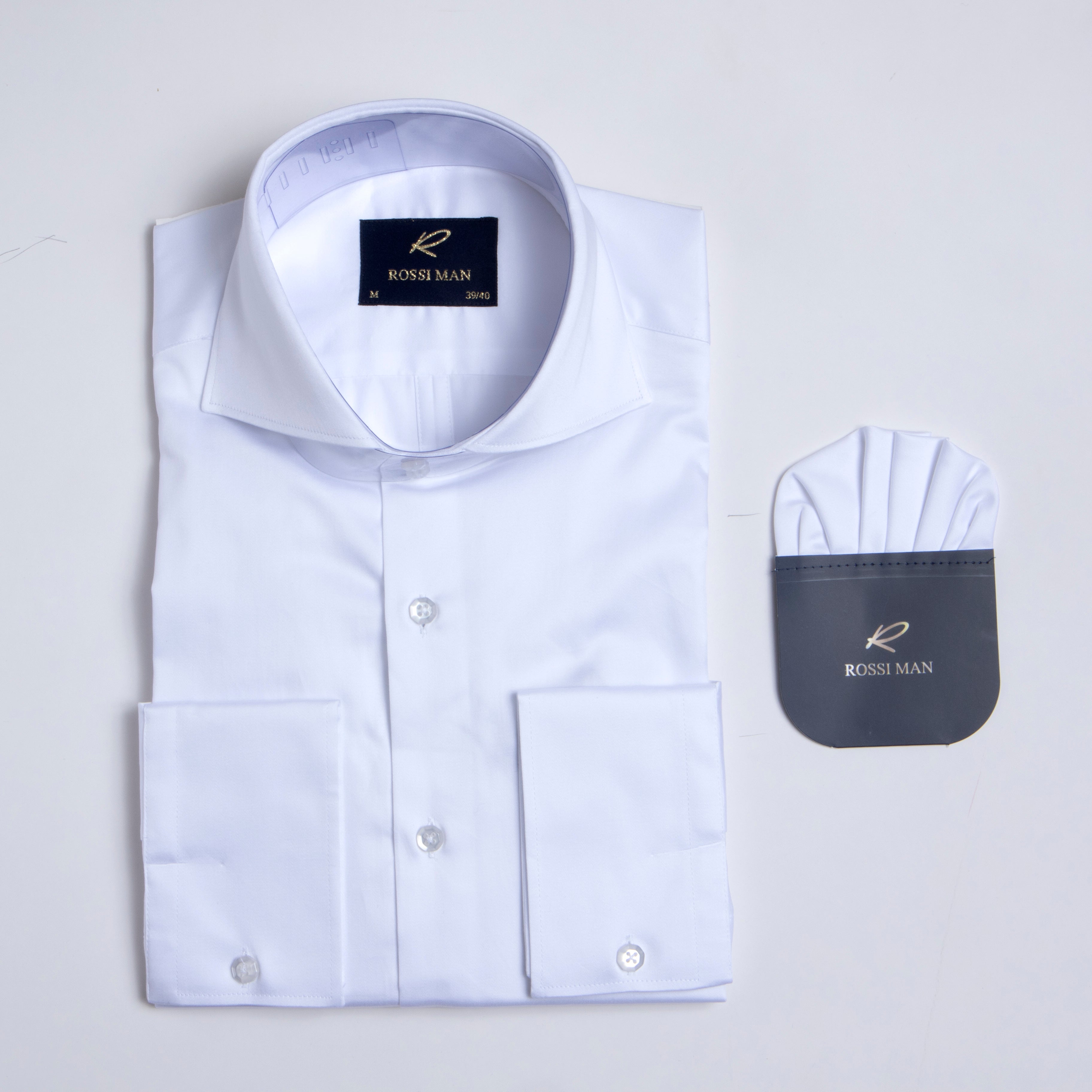 Menƒ??s White Shirt by Rossi Man ƒ?? RS4 Style