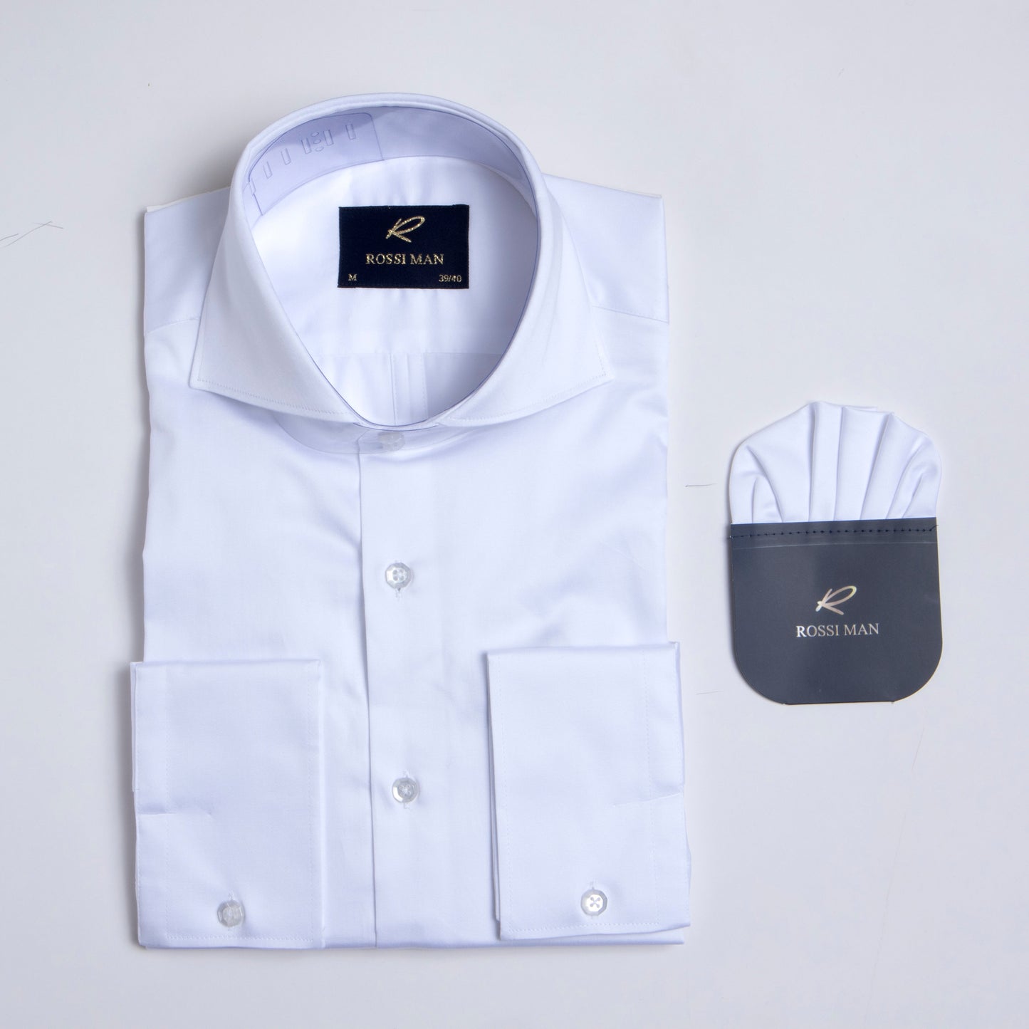 Men's White Shirt by Rossi Man - RS4 Style