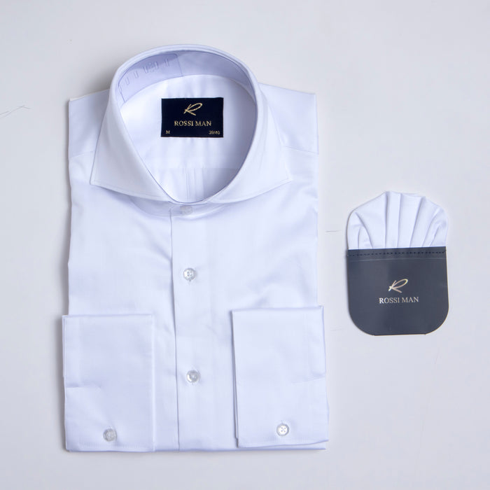 Men's White Shirt by Rossi Man - RS4 Style