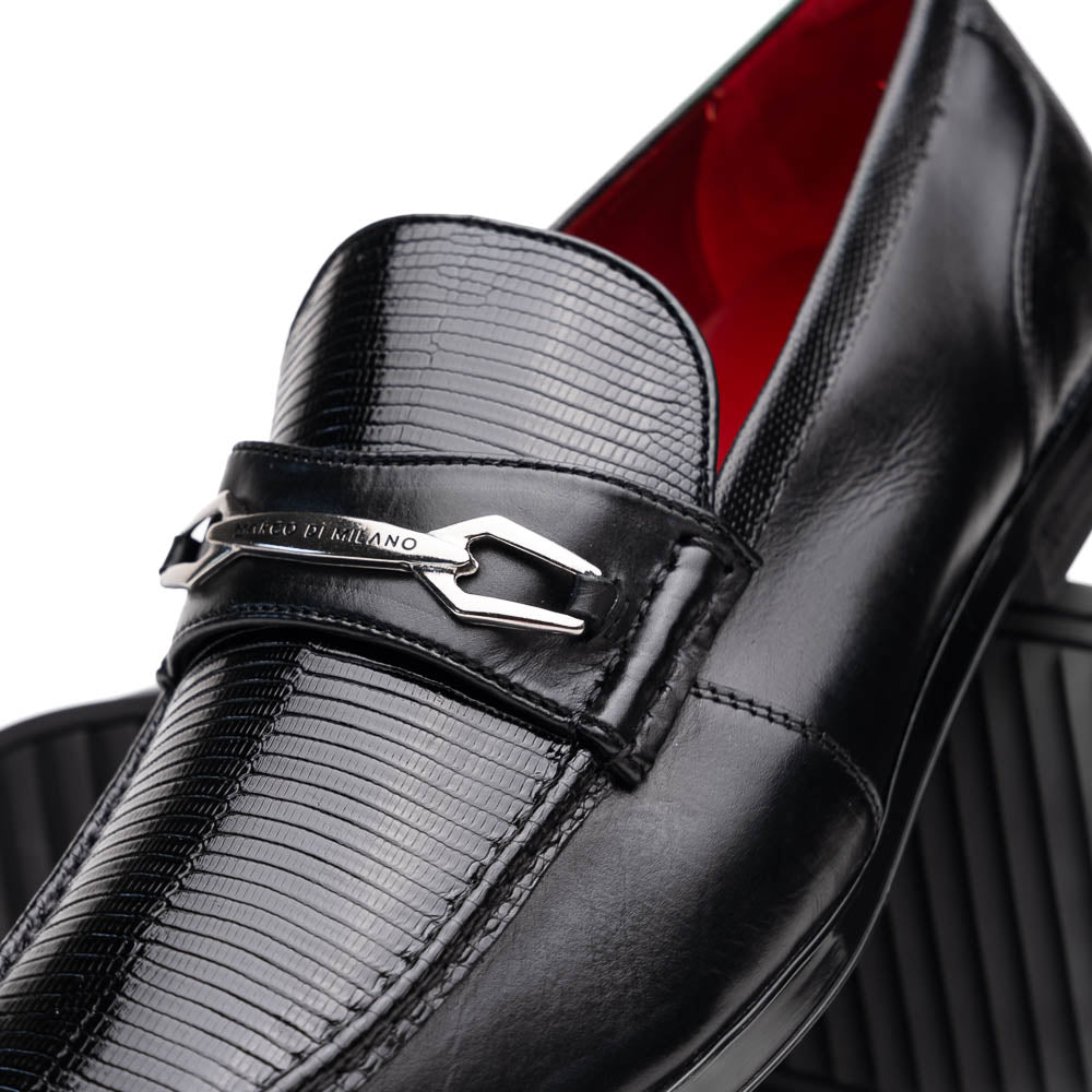 Marco Di Milano Ravello Black Leather Oxford Dress Shoe