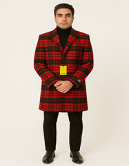 mens-red-and-black-plaid-wool-overcoat-three-quarter-carcoat-christmas-coat-red-peacoat