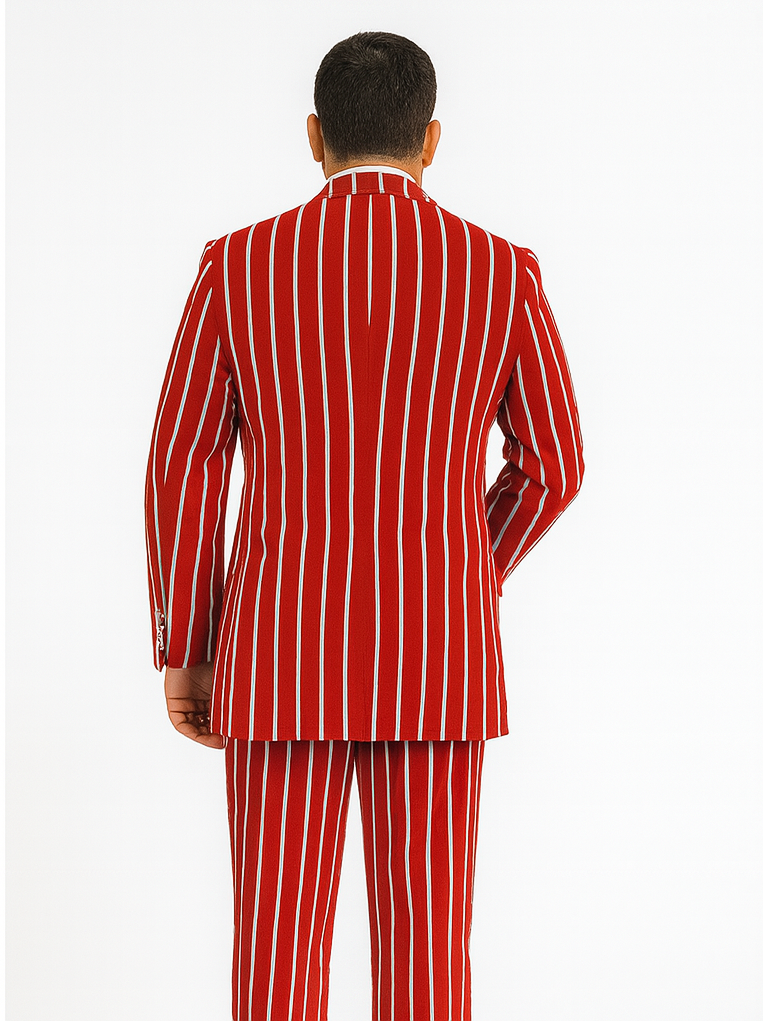 Red and White Pinstripe Zoot Suit - Gangster 1920s Pinstripe Suit - Mens  Fashion Suit