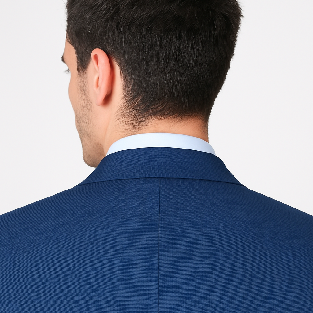 Pleated Suit - Mens Suits With Pleated Pant -  Regular Fit Indigo Blue Suit