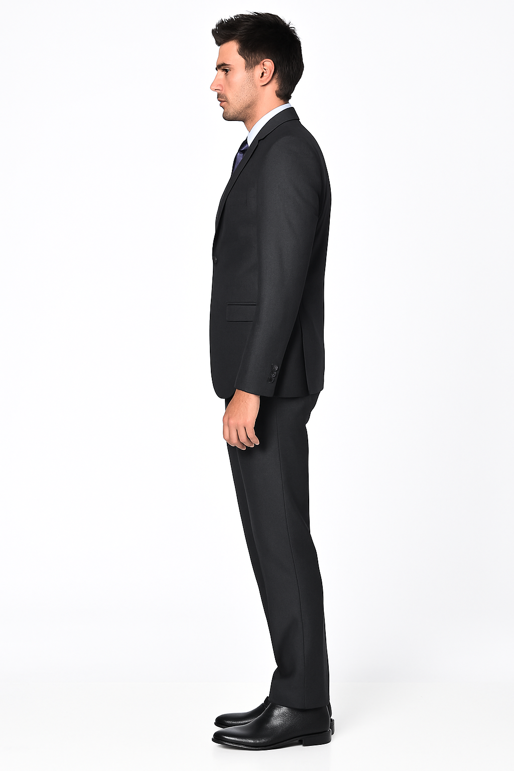 Pleated Suit - Mens Suits With Pleated Pant -  Regular Charcoal Grey Fit Suit