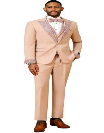 what color tux with rose gold dress Metro Suits - Cocoa Metro Suit