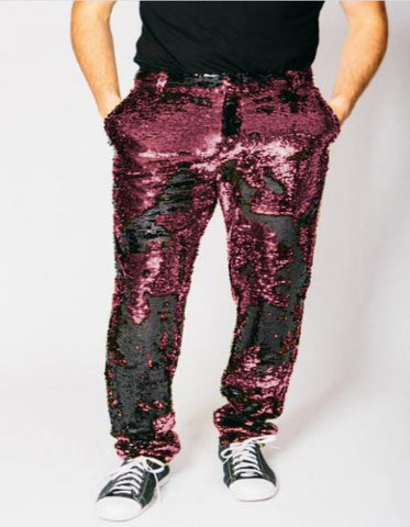 Mens Sequin Pants - Rose Gold Dress Party Pants - Men's Tuxedo USA