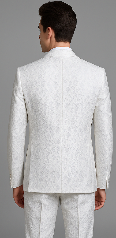 Rossi Man Leo RM1902 White Designer Tuxedo for Men