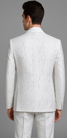 Rossi Man Leo RM1902 ƒ?? White Designer Tuxedo for Men