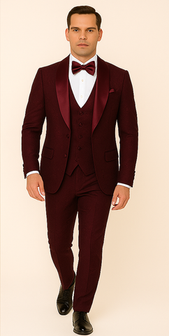 Rossi Man RM1253 ƒ?? Formal 3-Piece Smoking Style Tuxedo for Men