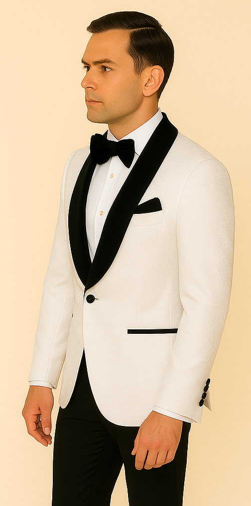 Rossi Man RM1449 ?? Formal 3-Piece Smoking Style Tuxedo for Men
