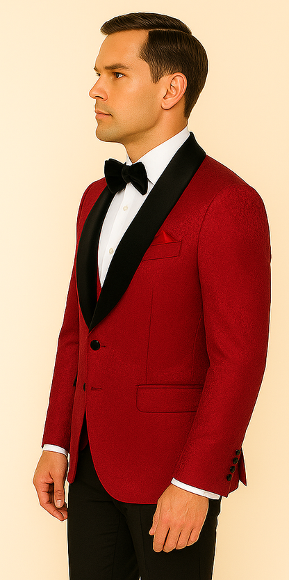 Rossi Man RM1448 ?? Elegant Smoking Style 3-Piece Tuxedo Set for Men