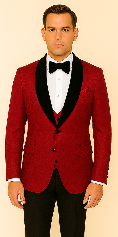 Rossi Man RM1448 ?? Elegant Smoking Style 3-Piece Tuxedo Set for Men