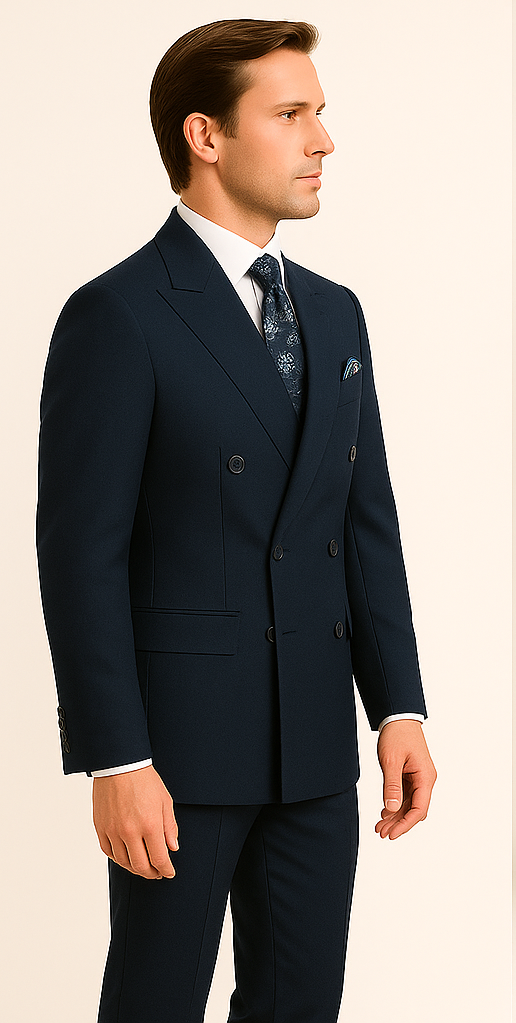Rossiman Men's Blue Slim Fit Suit ƒ?? Modern Tailored Formalwear