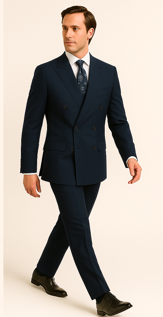 Rossiman Men's Blue Slim Fit Suit ƒ?? Modern Tailored Formalwear