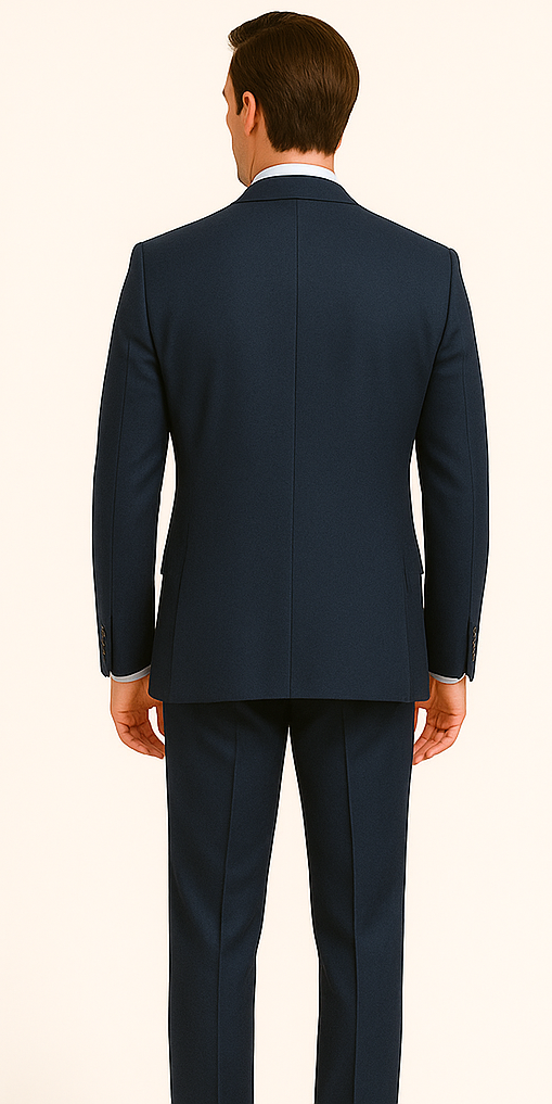 Rossiman Menƒ??s Formal Blue Suit ƒ?? Slim Fit Design with Vest and Trousers