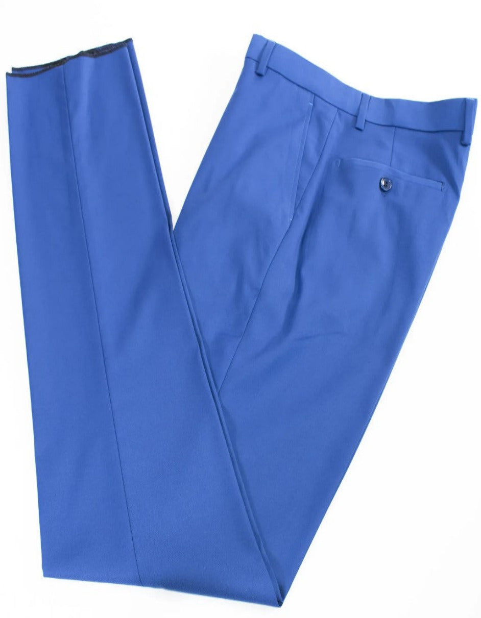Royal Blue 3-Piece Slim-Fit Suit with Gold Buttons
