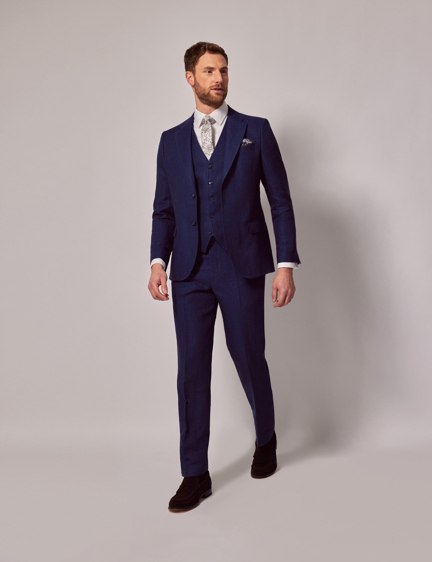 42 Mens Linen Suit For Beach Wedding Summer Suit in Royal Blue