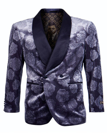 Mens Velvet Dinner Jacket - Velvet Tuxedo Jacket in Color Royal