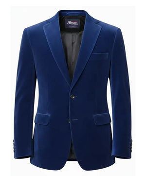 Men’s Royal Blue Velvet Sport Coat – Royal Blue Luxury Party Blazer