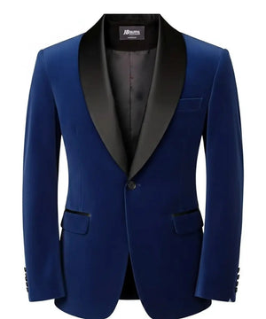 Royal Blue Dinner Blazer for Men – Classic Shawl Lapel Formal Jacket