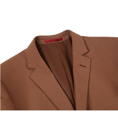 Mens Basic Two Button Slim Fit Suit in Rust - Men's Tuxedo USA