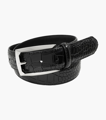 Stacy Adams Ozzie Croc Emboss Belt by Stacy Adams Shoes