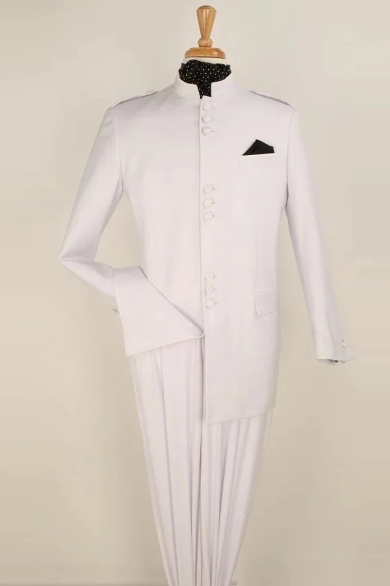 Men's diamond nail heads 2 Piece 2 Button Safari Military Style Suit Wine main image 1