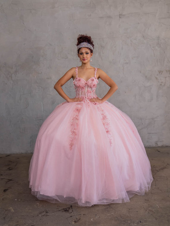 Calla SCL-30006 Sleeveless Quince Dress Detachable Cape Sleeve Ball Gown