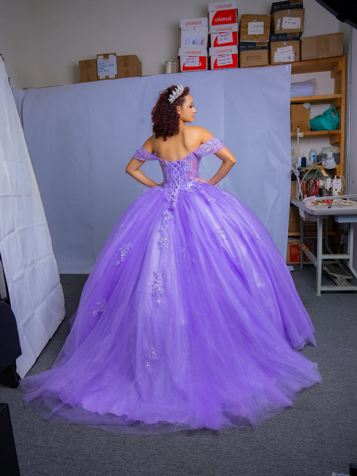 3D Butterfly Quinceanera Dress Off-Shoulder Ball Gown by Calla SCL30015