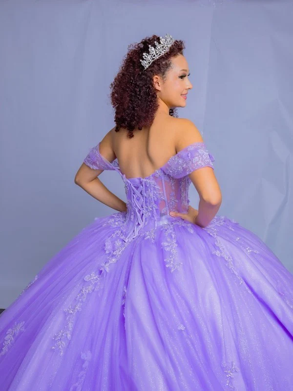 3D Butterfly Quinceanera Dress Off-Shoulder Ball Gown by Calla SCL30015