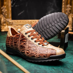 marco-di-milano-saulo-mens-shoes-orix-beige-brown-exotic-ostich-alligator-casual-sneakers