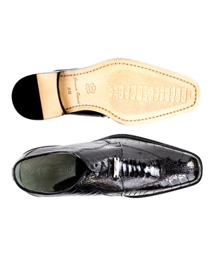 Belvedere Siena Black Genuine Alligator Dress Shoe