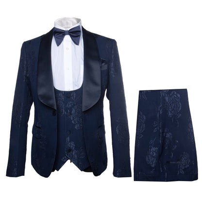 Rossi Man RM1252 ?? Men's 3-Piece Smoking Style Tuxedo for Elegant Evenings