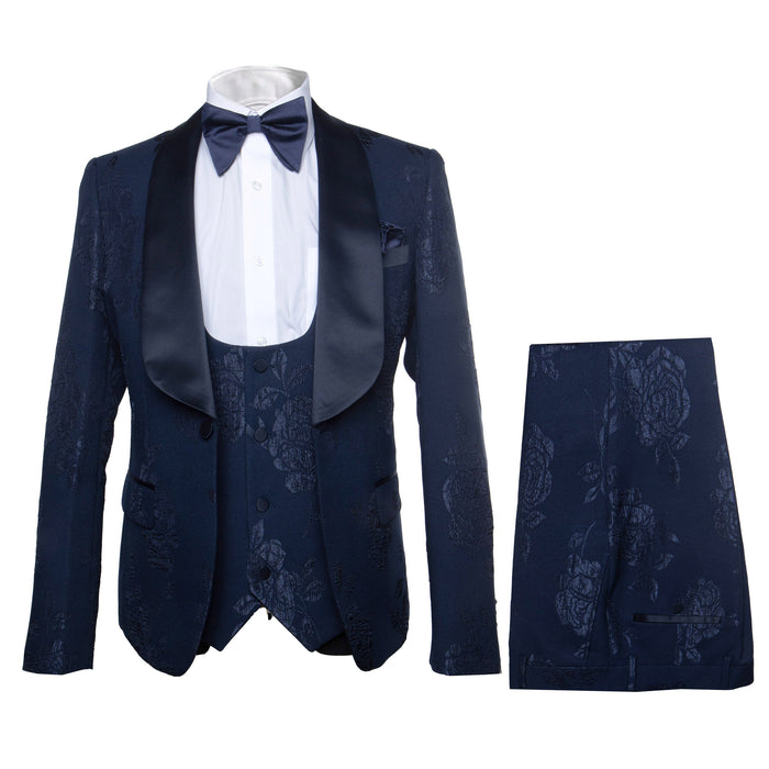 Rossi Man RM1252 ?? Men's 3-Piece Smoking Style Tuxedo for Elegant Evenings