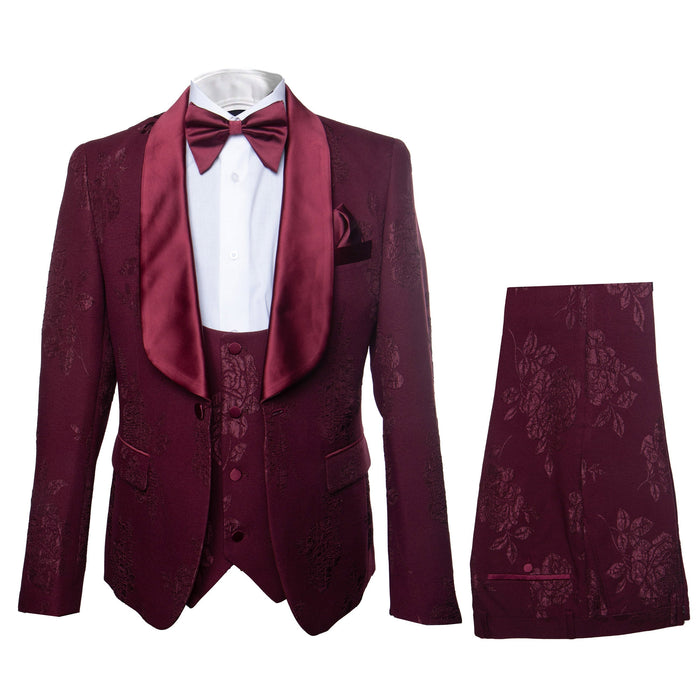 Rossi Man RM1253 Formal 3-Piece Smoking Style Tuxedo for Men