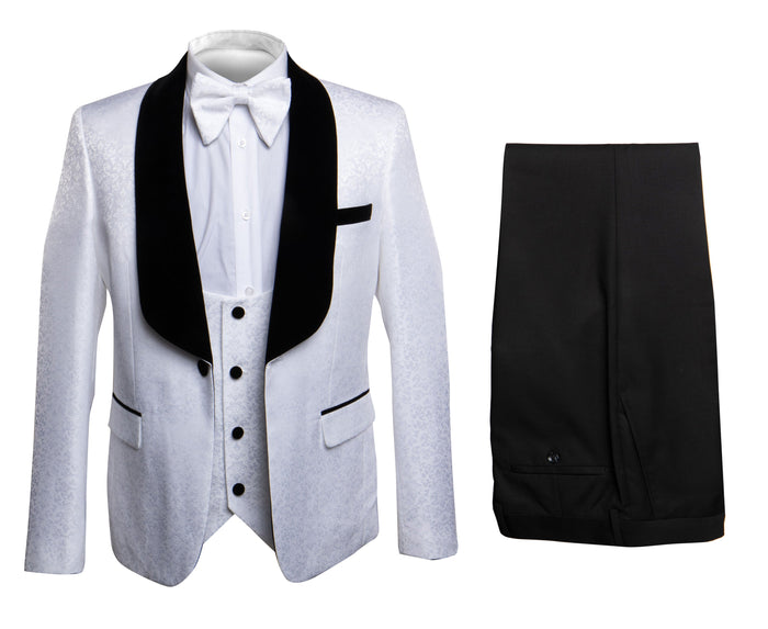 Rossi Man RM1444 ?? Slim Fit Smoking Style 3-Piece Formal Tuxedo for Men