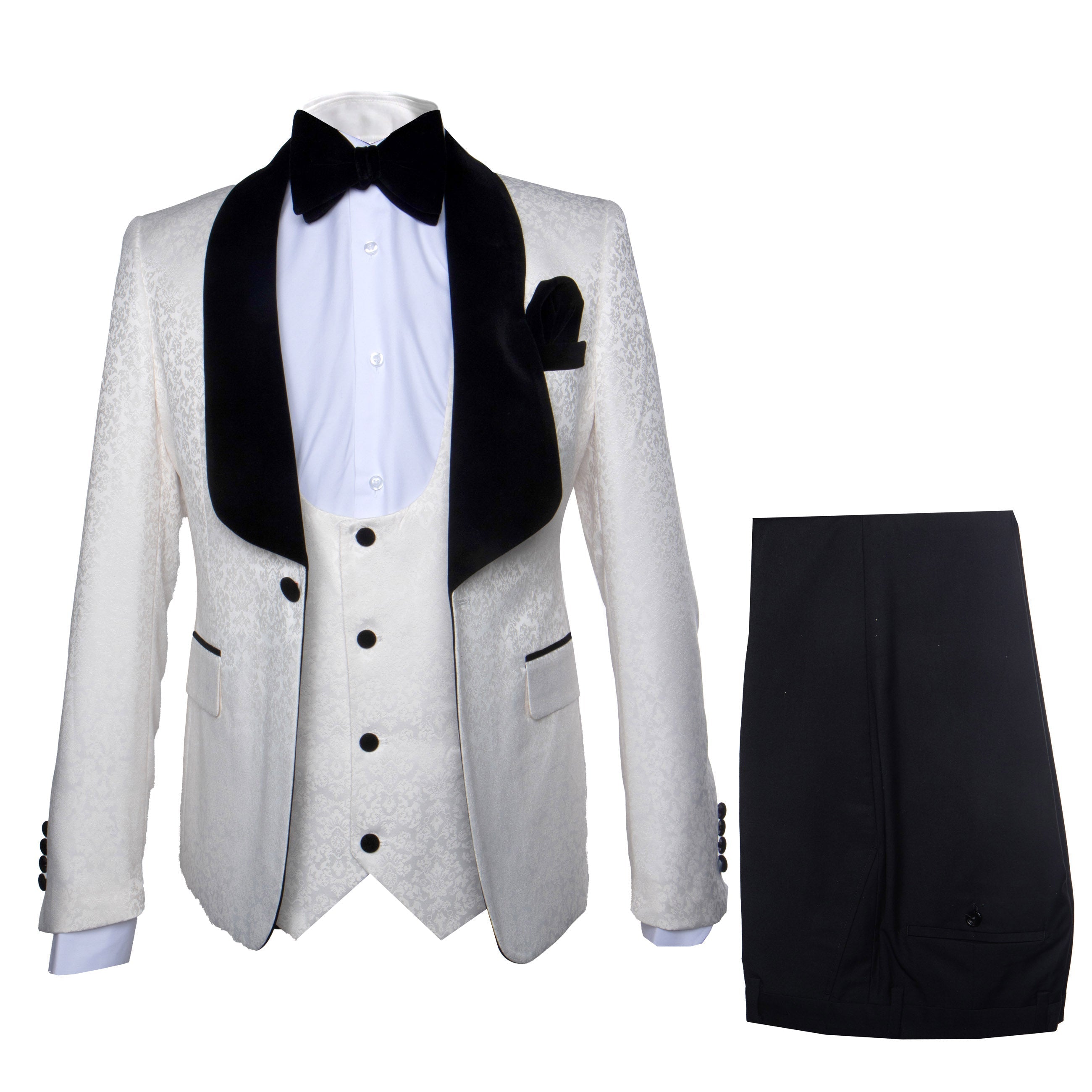 Rossi Man RM1449 ƒ?? Formal 3-Piece Smoking Style Tuxedo for Men