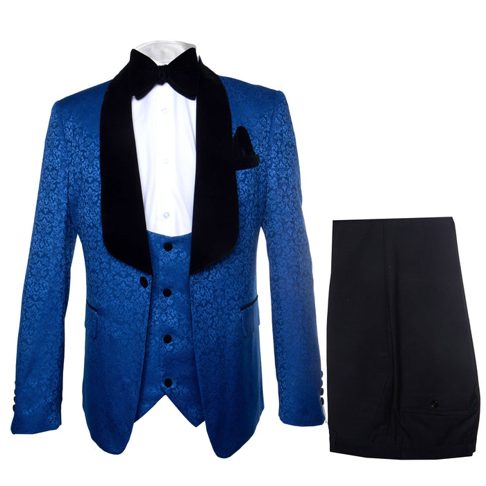 Rossi Man RM1483 ?? Slim Fit Smoking Style 3-Piece Tuxedo for Men