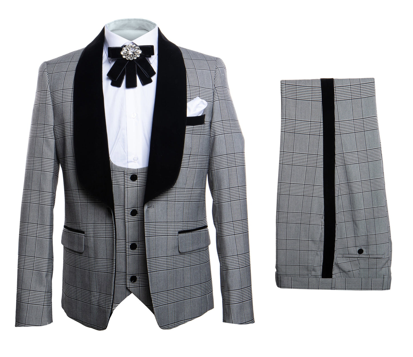 Rossi Man RM1295 Classic 3-Piece Smoking Tuxedo for Men