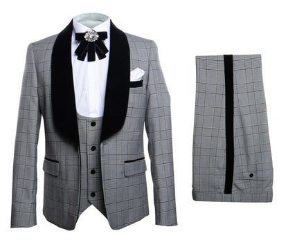 Rossi Man RM1295 Classic 3-Piece Smoking Tuxedo for Men