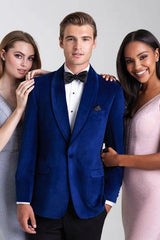 Velvet Blazer - Mens Blazer - Dinner Jacket "Venice" Sapphire Blue Velvet Dinner Jacket - Separates