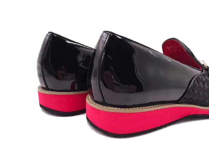 Carrucci Satin Weave Leather Bit Loafer