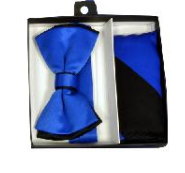 Royal Blue Dual Bow Tie Set