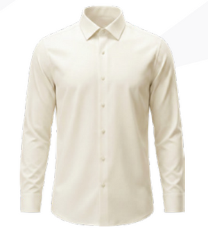 Mens  Dress Shirt in Ivory - RZ