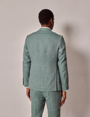 Mens Linen Suit For Beach Wedding - Summer  Suit in Sea Green - Men's Tuxedo USA