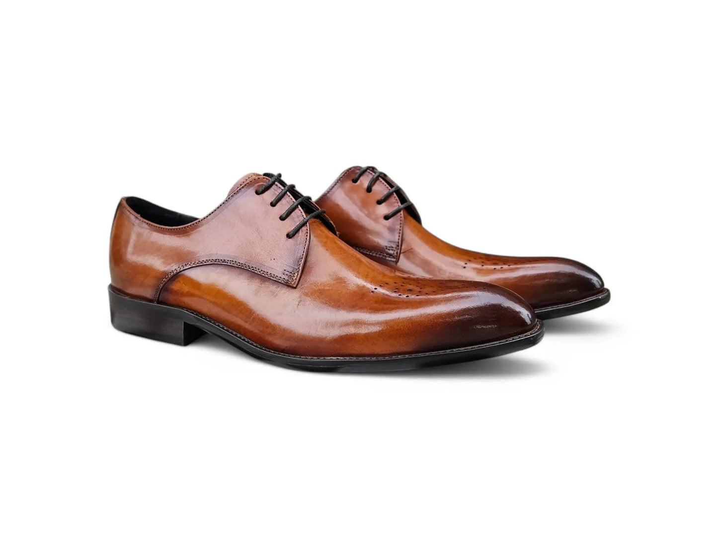 Signature Burnished Lace-up Derby Carrucci