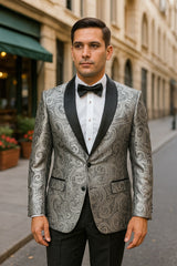 silver-and-black-tuxedo-blazer-with-matching-bow-tie-paisley-sport-coat-for-prom-or-wedding