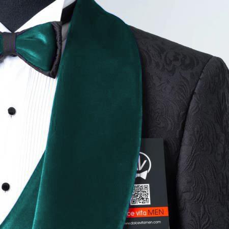 "Dark Teal Tuxedo" - Tailored-Fit Mens Teal Prom Suit - Teal Blue Suit Dark Teal