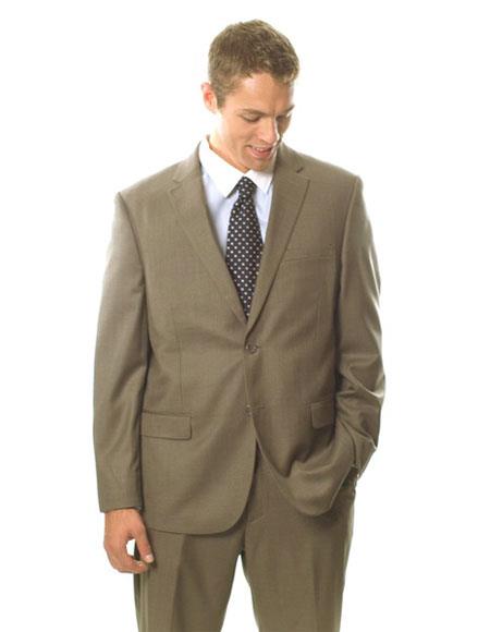 Brand: Caravelli Collezione Suit - Caravelli Suit - Caravelli italy Caravelli Men's Classic Fit  Light Brown 2 Button Suit